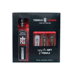 RG Legado Añejo Cristalino 750 mL Gift Set 3 pack 50 ml